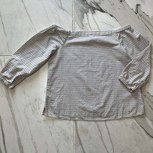 Madewell Medium Off the Shoulder Cotton Top w Stripes